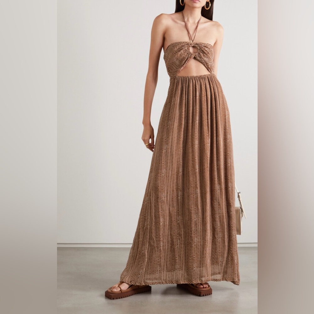 Faithfull the Brand La Costa Maxi Dress in Vadella Print Cocoa